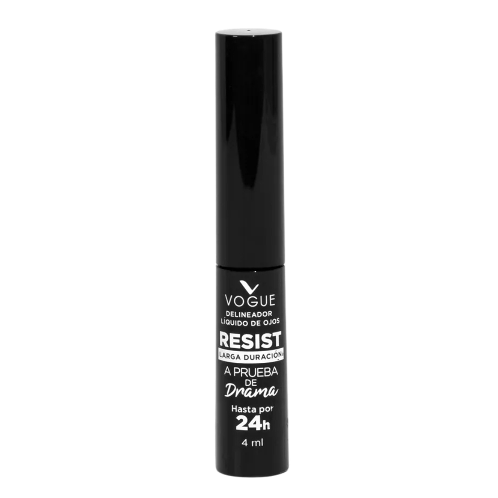 DELINEADOR VOGUE LIQUIDO RESIST OJOS NEGRO X 4 ML
