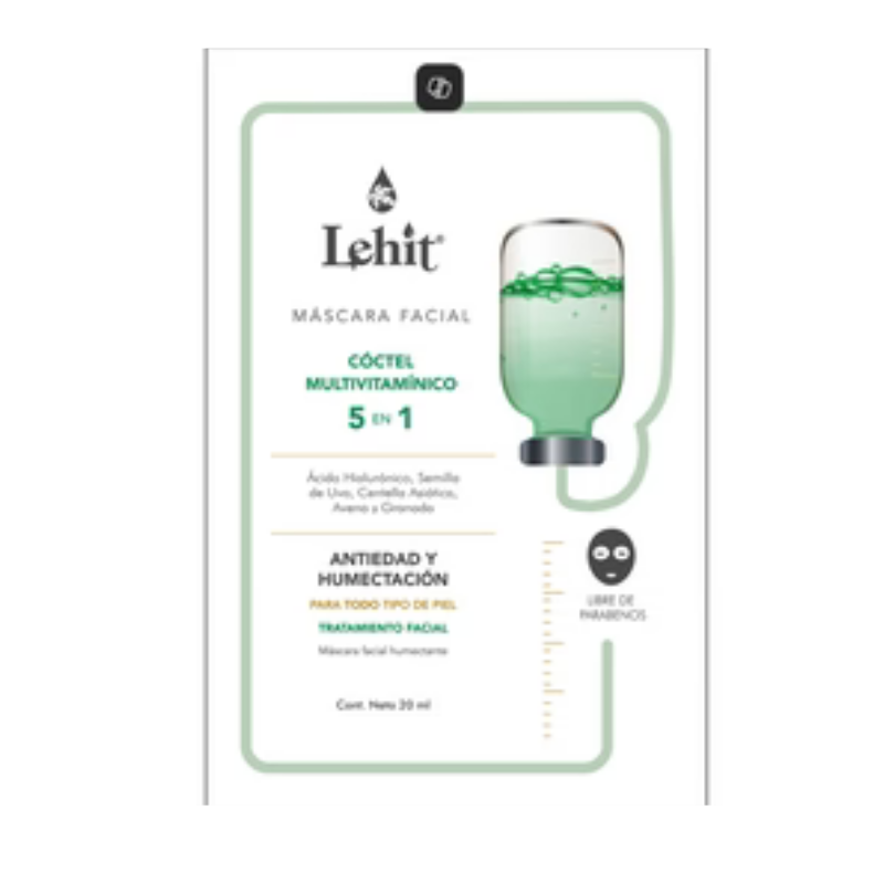 MASC FACIAL LEHIT COCTEL MULTIVITAMINICO 5 EN 1