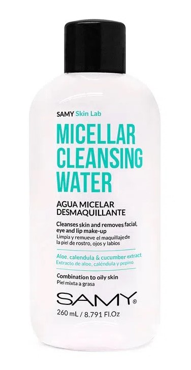 AGUA MICELAR SAMY DESMAQUILLANTE SUAVE X 260 ML