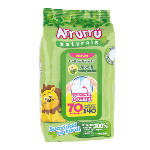 ARRURRU TOALLAS HUMEDAS ALOE PRACTI X 70UN
