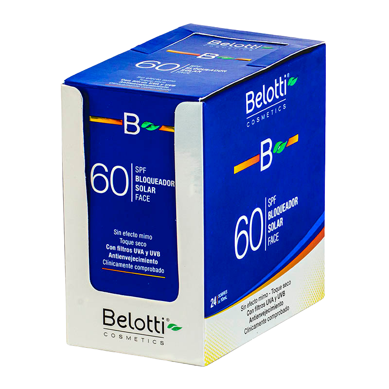 BLOQUEADOR SOLAR BELOTTI SPF 60 SACHET X 10 ML