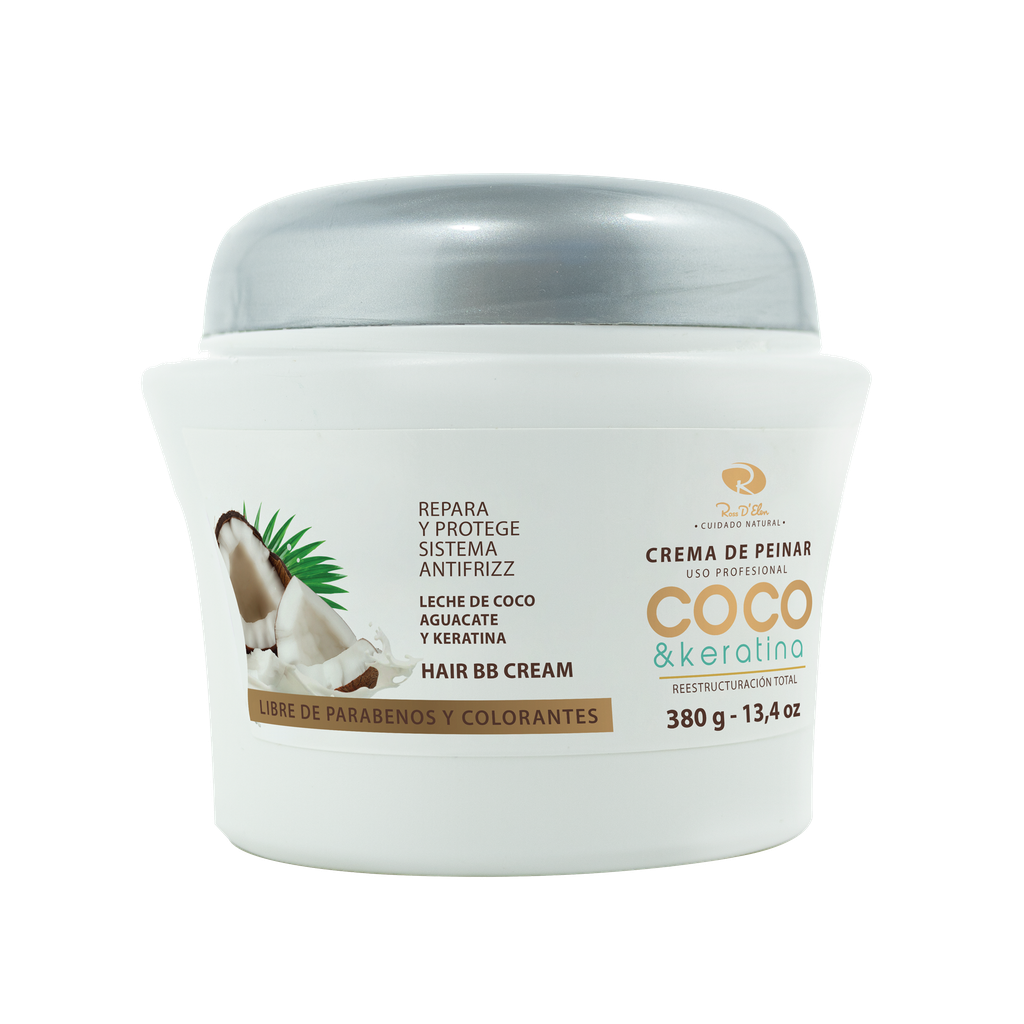 CREMA DE PEINAR ROSS D ELEN COCO Y KERATINA x 380