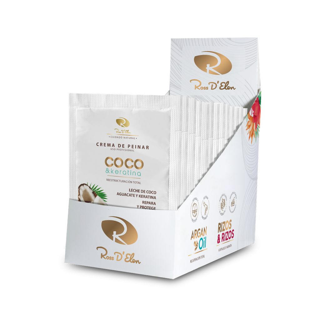 CREMA DE PEINAR ROSS D ELEN COCO Y KERATINA X 30 GR