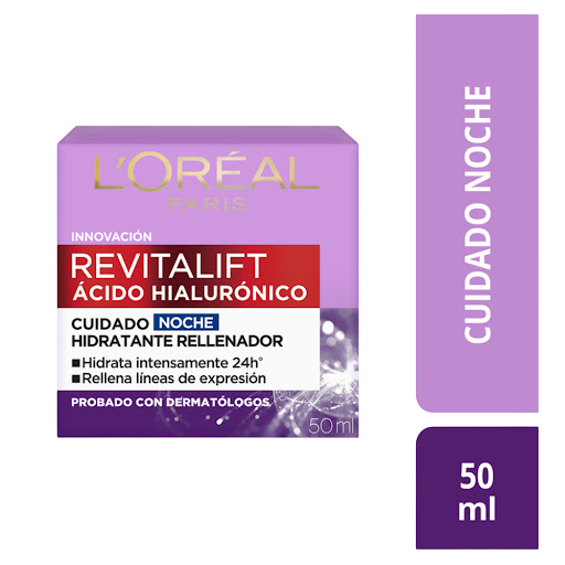 CREMA FACIAL LOREAL DERMO EXP REVITALIFT HIALUROB NOCHE X 50 ML