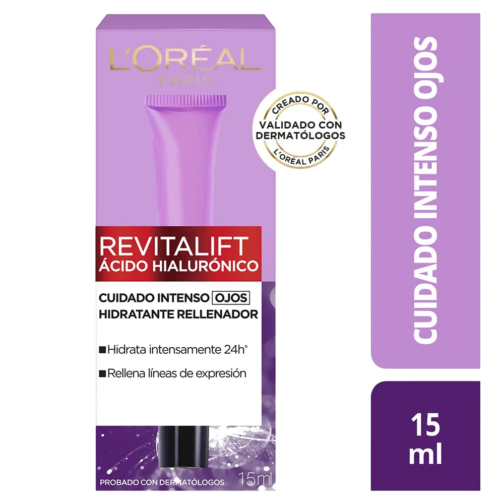 CREMA FACIAL LOREAL REVITALIFT ACIDO HIALURONICO OJOS 15ML
