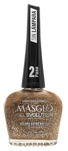 ESM MASGLO GEL EVOLUTION GRANIZADO DORADO X 13.5 ML