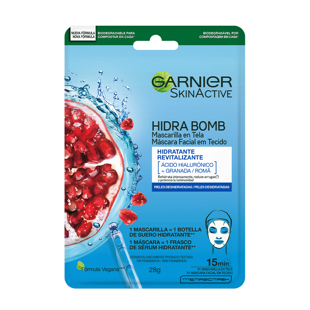 MASC FACIAL GARNIER SKINACTIVE TELA GRANADA SACHET X 32 GR