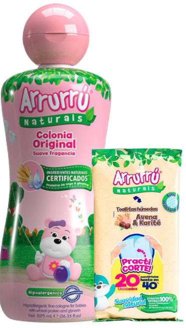 OF. COLONIA ARRURRU 1075ml ROSAD+TOALLITAS AVENA