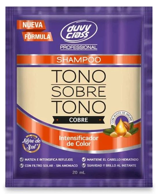 SHAMPOO DUVY CLASS TONO SOBRE TONO COBRE SACHET X 20 ML
