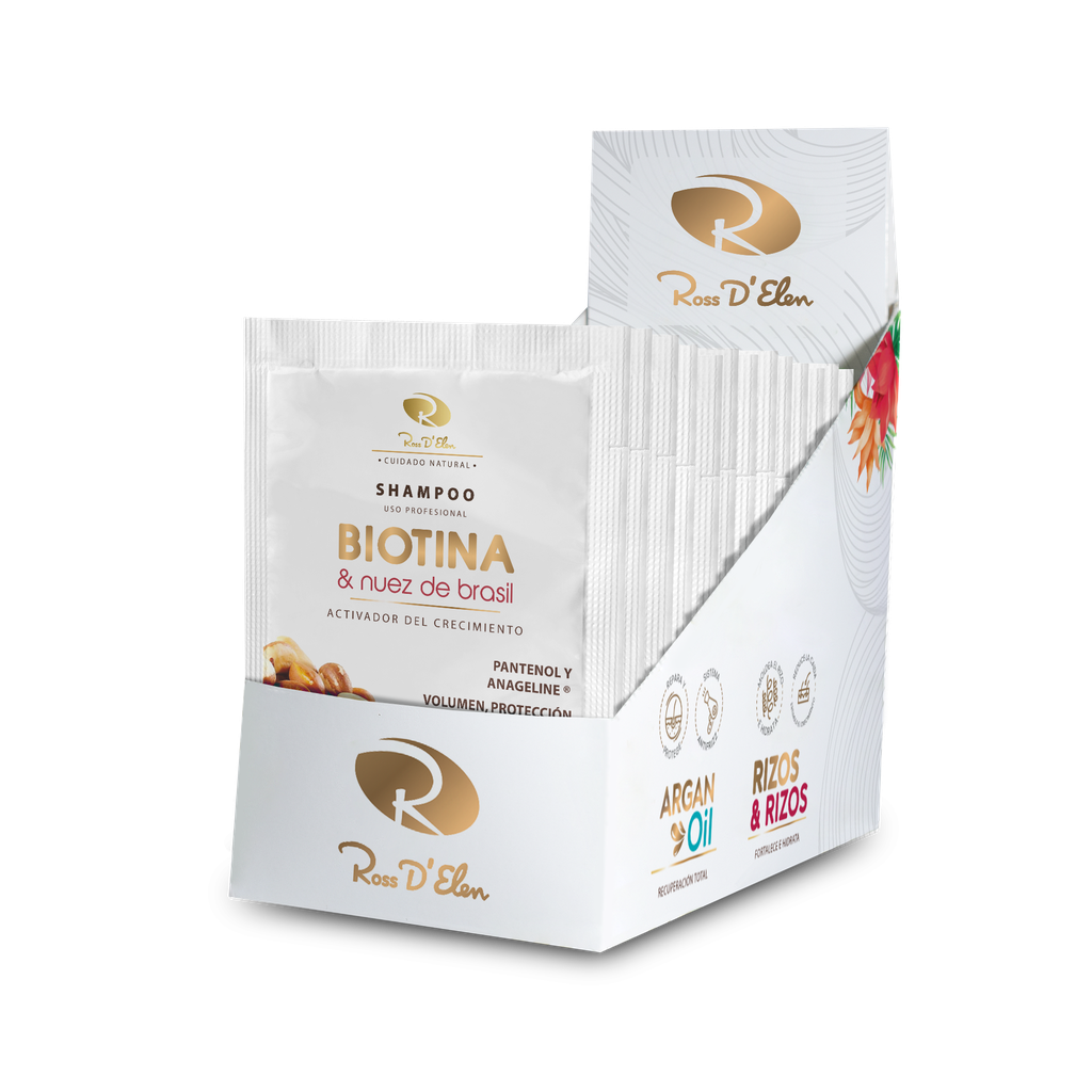 SHAMPOO ROSS D ELEN SACHET BIOTINA,NUEZ DE BRAZIL X30ML