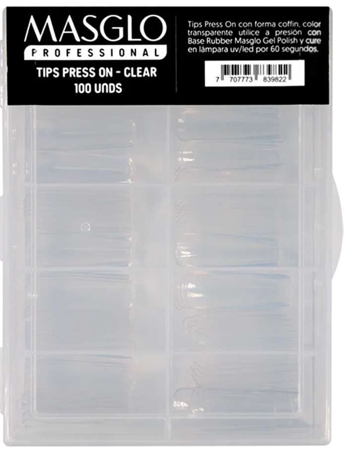 UÑAS MASGLO PRESS ON NATURAL X 100