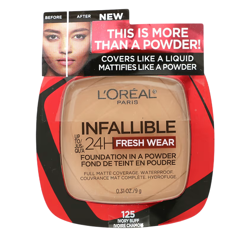 Polvos Compactos Infallible 24H Fresh Wear Tono Sand 9g LOrA(c)al Paris Maquillaje - SKU: K0536900 (copia)