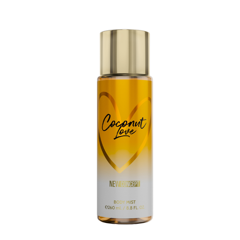 BODY MIST  NEW CONCEPT PERFUMADO COCONUT LOVE MUJER - 1068*  260 ML