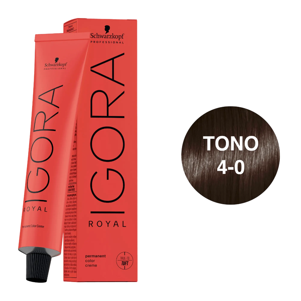 TINTE IGORA ROYAL 4-0 CASTAÑO MEDIO X 60 ML