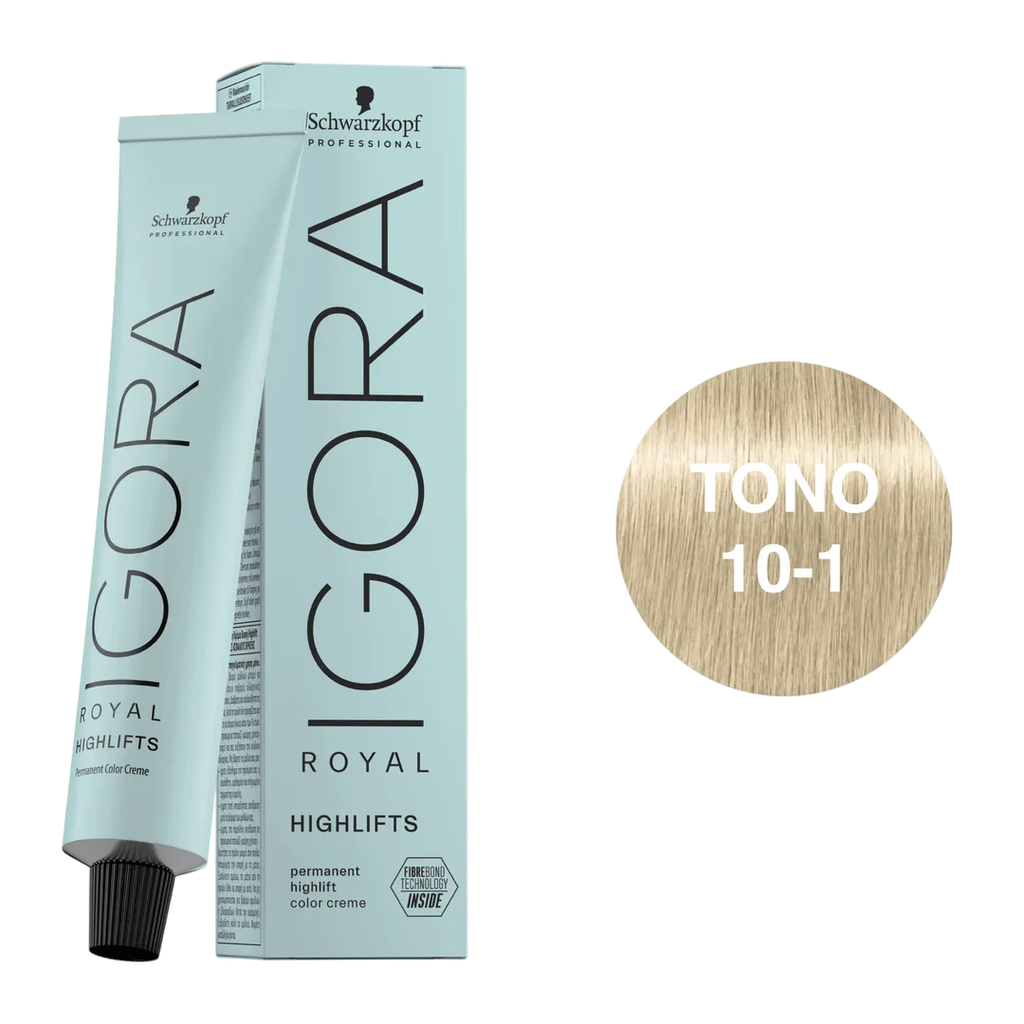 TINTE IGORA ROYAL 10-1 RUBIO PLATINO CENIZA X 60 ML