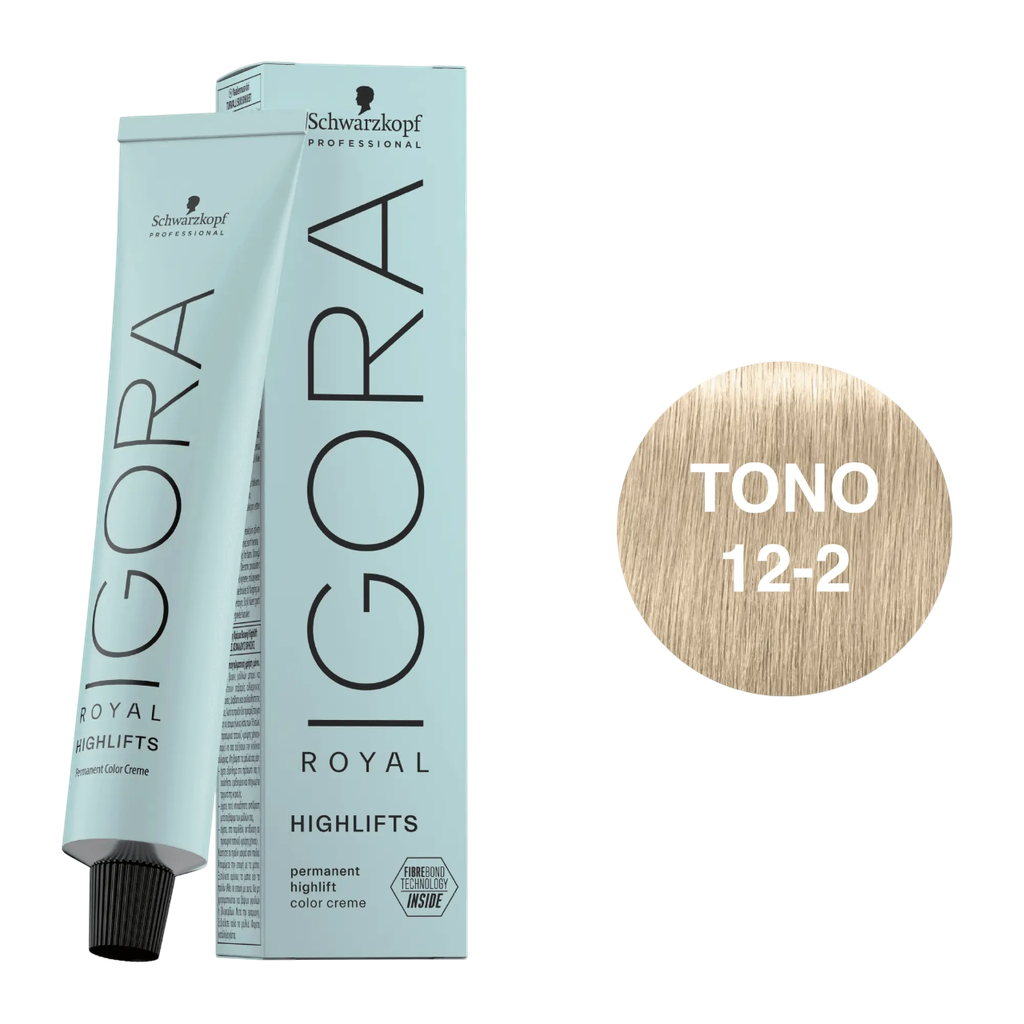 TINTE IGORA ROYAL 12-2 SUPERACLARANTE HUMO  X 60 ML