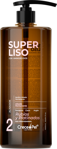 [59380271] ALISADOR CRECEPEL AMINOACIDOS SUPER LISO RUBIO Y PLATINADO PASO 2 X 1000 ML