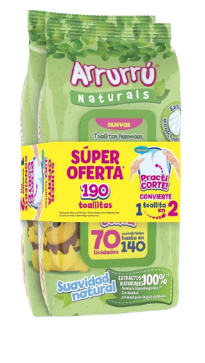 [59477054-0] ARRURRU TOALLAS HUMEDAS ALOE VERA X190