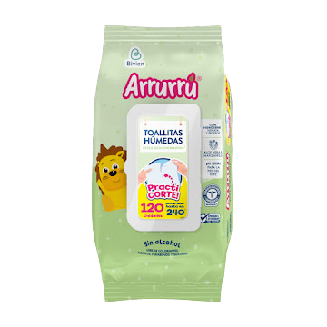 [59477032-1] ARRURRU TOALLAS HUMEDAS ALOE Y MANZANILLA X 120 -EXPRESS-