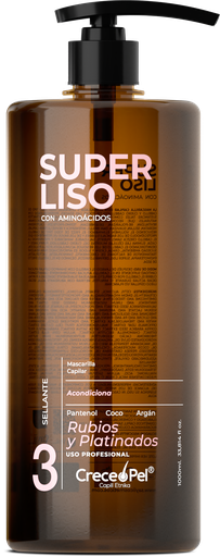 [59512697] MASCARILLA CRECEPEL AMINOACIDOS SUPER LISO RUBIO Y PLATINADO PASO 3 X 1000 ML