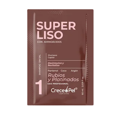 [59489284] SHAMPOO CRECEPEL AMINOACIDOS SUPER LISO PASO 1 SACHET