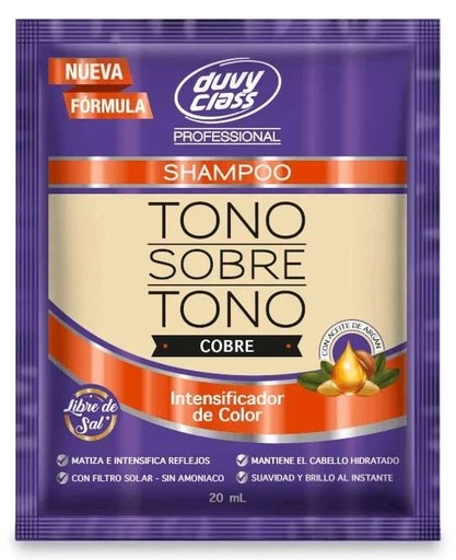 [59489338] SHAMPOO DUVY CLASS TONO SOBRE TONO COBRE SACHET X 20 ML