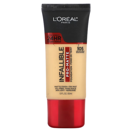 [24079913] Base de Maquillaje Infallible Pro-Matte tono Natural Beige 30 ml LOreaal Paris Maquillaje