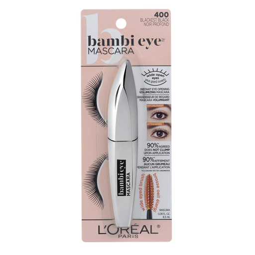 [24079922] MAscara de Pestañas Bambi A Prueba de Agua tono Black 0.28 fl oz LOreal Paris Maquillaje - SKU: K3717500 (copia)