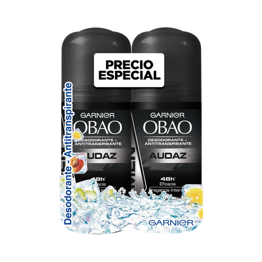 [24051276] Pack Desodorante Garnier Obao Audaz For men x2