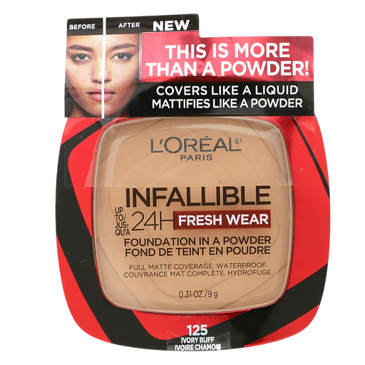 [24079924] Polvos Compactos Infallible 24H Fresh Wear Tono Ivory Buff 9g LOrA(c)al Paris Maquillaje - SKU: K0536500