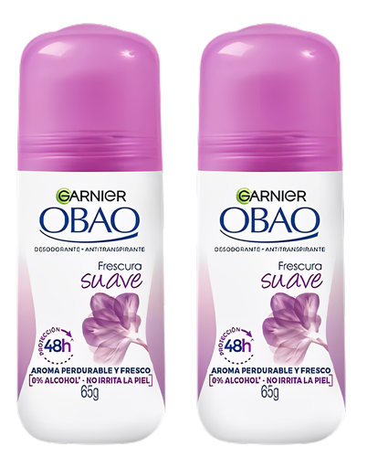 [24051277] Pack Desodorante Garnier Obao Frescura Suave For Woman 65gr X2