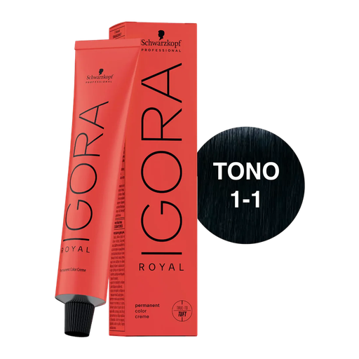 [24112123] TINTE IGORA ROYAL 1-1 NEGRO AZUL X 60 ML